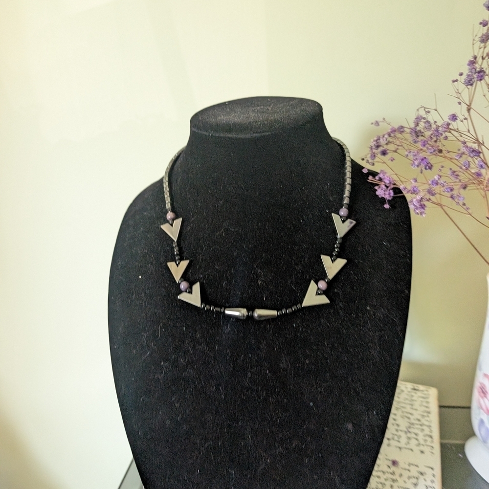 Elegant Black and Silver Necklace